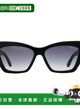 自营Tom Ford Wyatt Grey Gradient Cat Eye Ladies Sunglasses F
