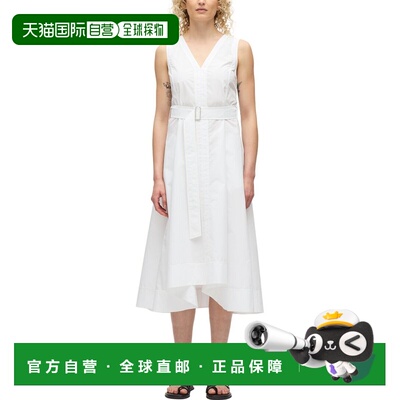 自营3.1 Phillip Lim Sleeveless V-Neck Belted Midi Dress - wh