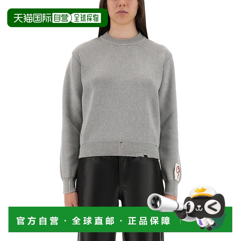 自营 golden gooseRibbed Cotton Jersey Sweater With Logo Patc