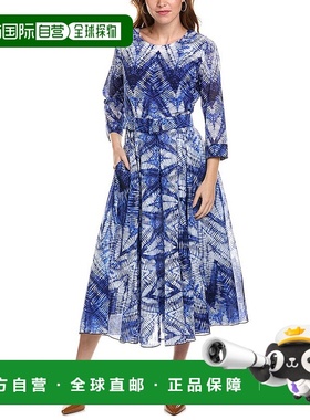 自营 Samantha Sung Aster Midi连衣裙-白色 美国奥莱直发长裙