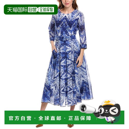 自营 Samantha Sung Aster Midi连衣裙-白色 美国奥莱直发长裙