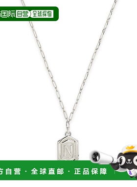 sterling foreverHexagon Tag Initial Necklace - silver-n 【美