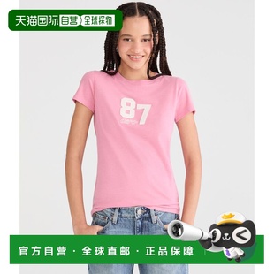 自营Aeropostale 87 Applique Graphic Tee - pink 660 美国奥莱