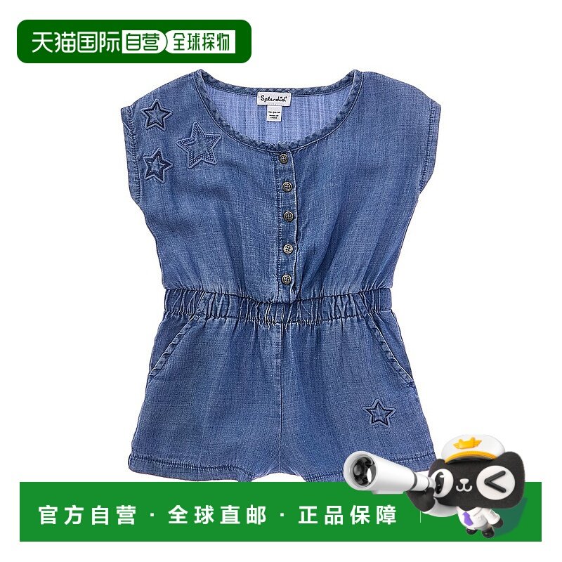 自营splendid华丽的靛蓝星形连身裤-蓝色 美国奥莱直发,童装/婴儿装/亲子装,连衣裙,淘宝优惠券,粉丝福利购,淘宝优惠卷