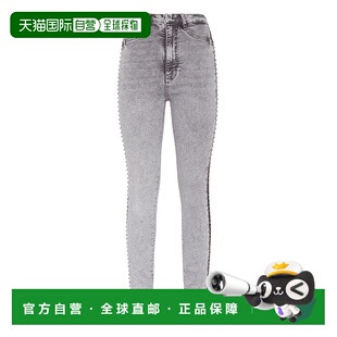 美国奥莱 伦敦天空 直 plein牛仔布高腰紧身牛仔裤 philipp