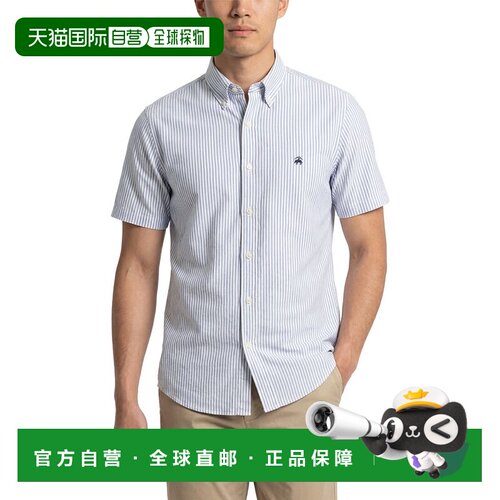 自营Brooks Brothers Regular Fit Woven Shirt - blue 美国奥莱