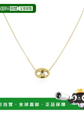 自营sabrina14K Yellow Gold Puff Mariner Necklace 18