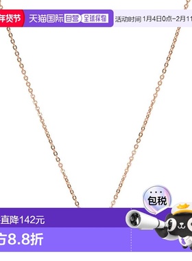 1h可退 【美国直邮】Fossil|Fossil 女士玫瑰金色不锈钢吊坠项链