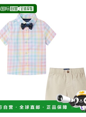 自营 andy & evanAndy&Evan 4件套格子吊带-黄色 美国奥莱直发