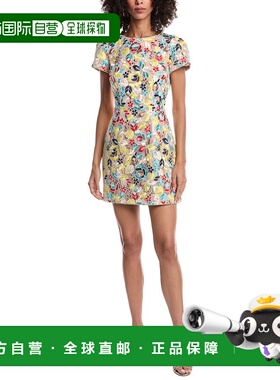 自营Milly Rowen Floral Mini Dress - Tan 连衣裙美国直发奥莱