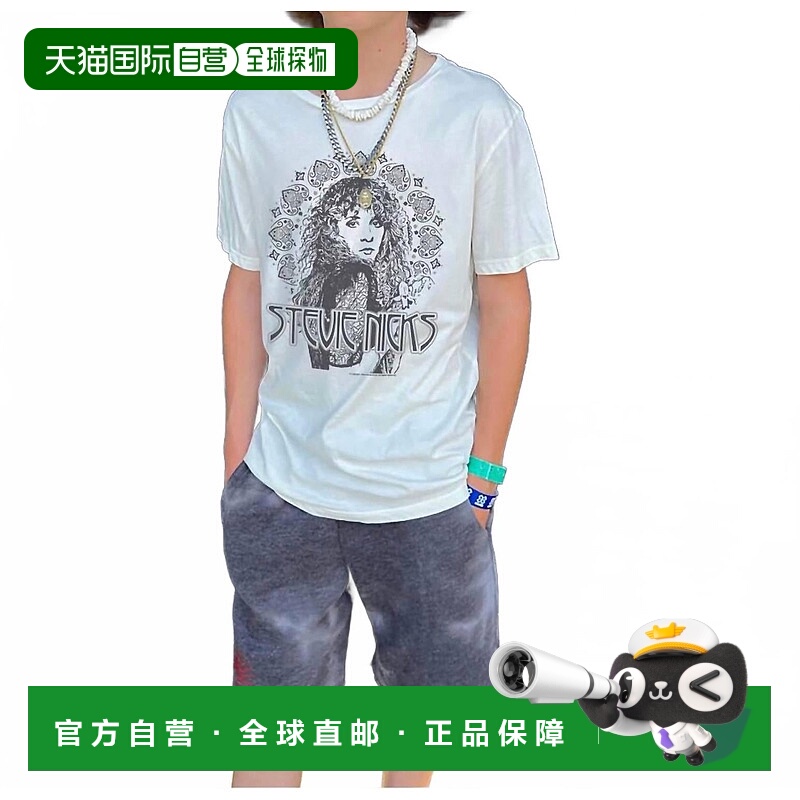 自营rowdy sproutBoys' Stevie Nicks Organic Tee In Ivory - iv