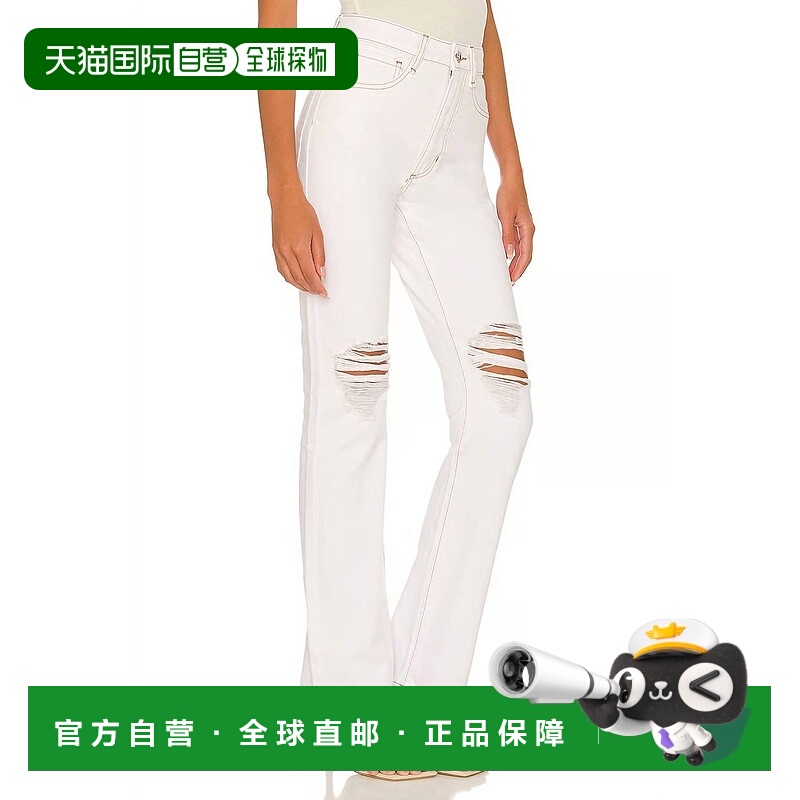 自营weworewhat白色阔腿破旧牛仔裤 美国奥莱直发