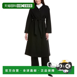 自营Marimekko Formal Wool-Blend Trench Coat - black 美国奥莱