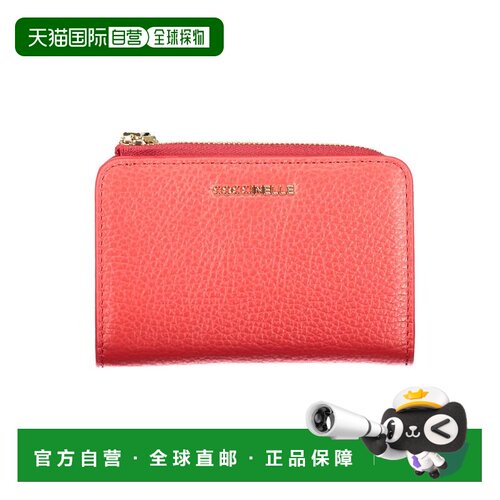 自营Coccinelle Leather Women Women's Wallet - red 美国奥莱直