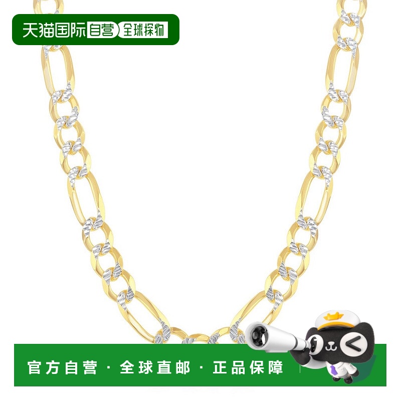 自营simona纯银铺路 7 毫米费加罗链（180 号） - 镀金 - 金色 -