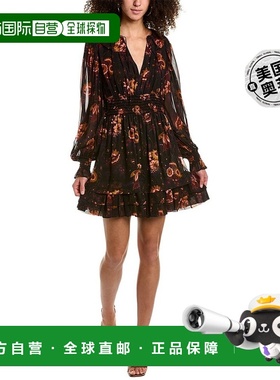 自营 Ulla Johnson Adara 真丝迷你连衣裙 - 蓝色 美国奥莱直发