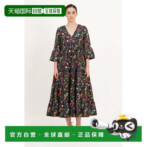 自营leotaSariah Poplin Maxi Dress Macaw Print - macaw print