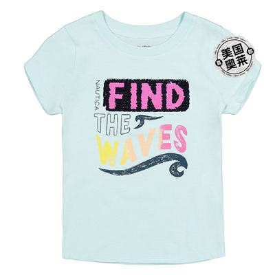 Nautica Toddler Girls' Find The Waves T-Shirt (2T-4T) - tida