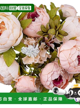 自营 zulay kitchen装饰用人造牡丹花 - 粉红色 美国奥莱直发