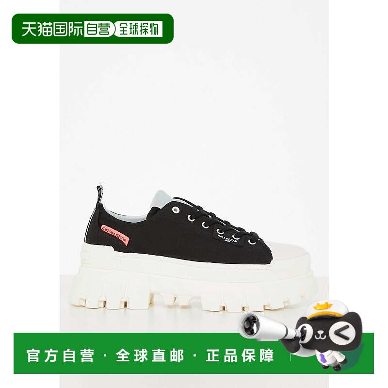 自营palladiumWomen's Revolt Platform Sneakers In Black/white