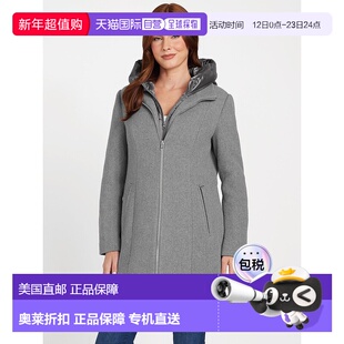 自营guessMate Coat - medium heather grey 美国奥莱直发外套