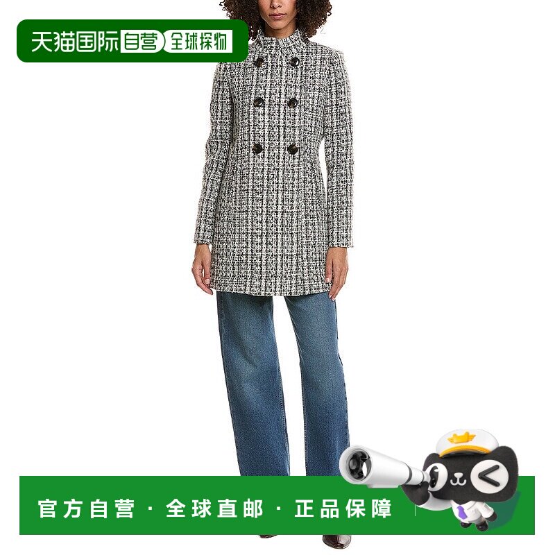 自营Sam Edelman Chanel Tweed Wool-Blend Coat - beige 美国奥