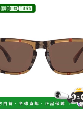 自营Burberry Brown Square Men's Sunglasses BE4434F 414673 57