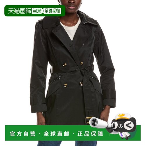 自营London Fog中号大衣-黑色 美国奥莱直发