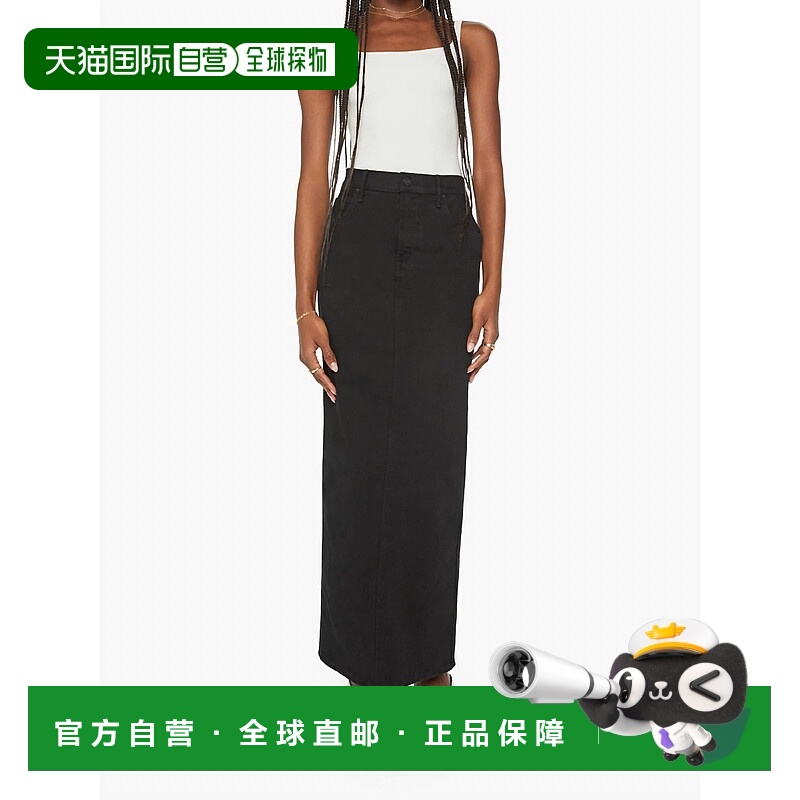 自营motherFlagpole Maxi Jean Skirt In Pitch 美国奥莱直发