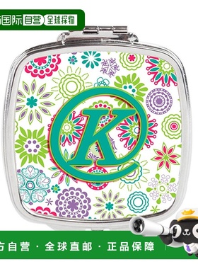 自营 Carolines Treasures CJ2011-KSCM 字母 K 花朵粉红色正品