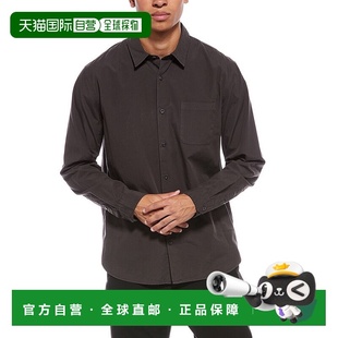 黑色 染色府绸衬衫 美国奥莱直发 Vince服装 自营