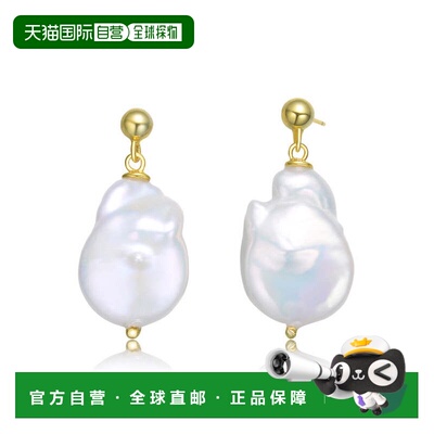 自营geneviveSterling Silver 14K Gold Plating with Genuine Fr