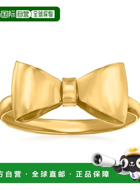 自营 Ross-Simons 意大利 14kt 黄金蝴蝶结戒指 - 黄色 美国奥莱