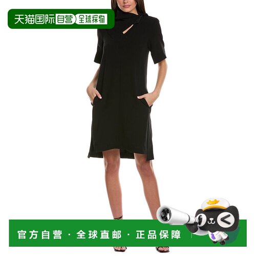 自营3.1 Phillip Lim Removable Scarf Dress - black 美国奥莱直