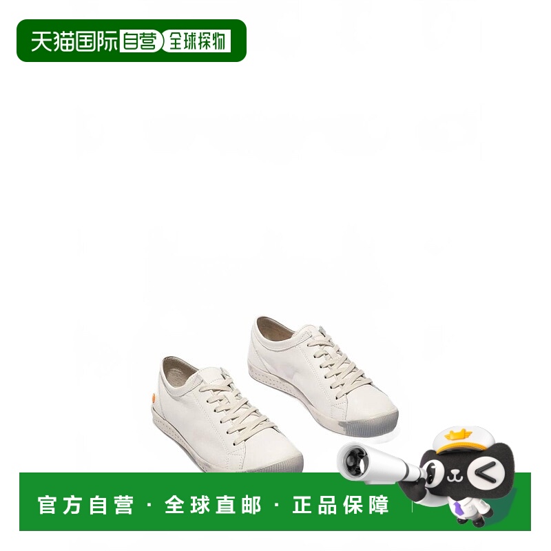 自营softinosWomen's Cool Leather Lace-Up Sneaker In White -