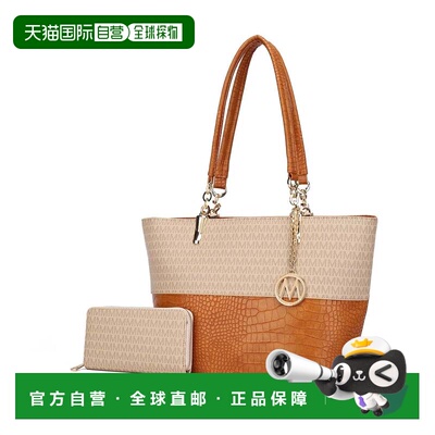 自营mia k collectionSasha Tote Bag with Wallet Vegan Leather