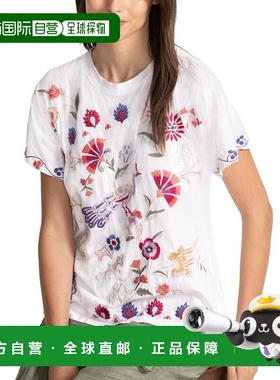 自营Johnny Was Gloria T-Shirt - white 美国奥莱直发