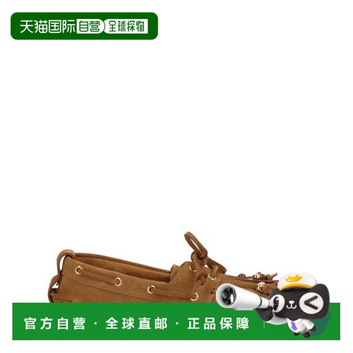 自营golden gooseCruise温暖的棕色麂皮流苏鹿皮鞋乐福-棕色 美国