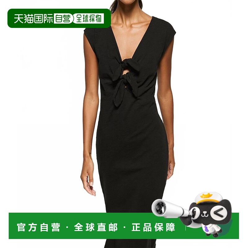 自营nation ltdKalee Column Dress In Jet Black - jet black 美