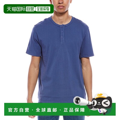 自营 Vince Henley Shirt - blue 美国奥莱直发