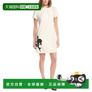 Mock 美国奥 自营Anne Gathered Dress white Shift Klein Neck