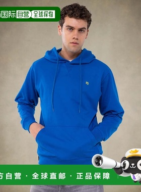 自营members onlyMen's Pullover Hooded Sweatshirt - royal blu