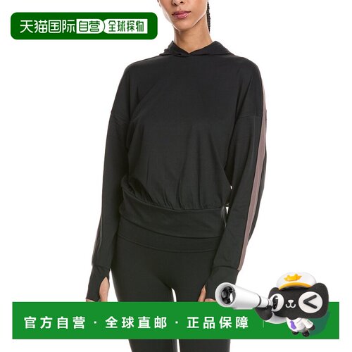 自营Sweaty Betty All Day Side Stripe Hoodie - black 美国奥莱