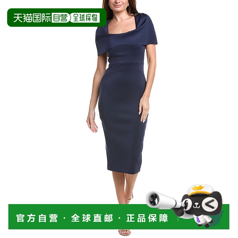 自营Black Halo Bernice Midi Dress - blue 美国奥莱直发