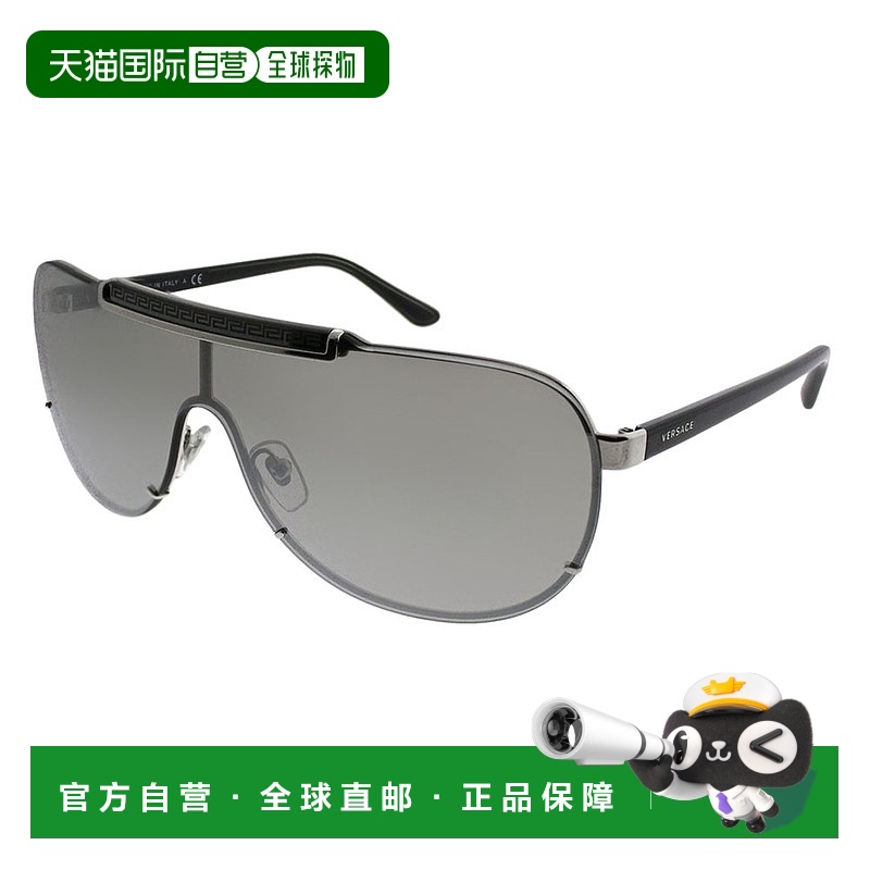 自营 versace 范思哲 VE 2140 10006G 中性盾形太阳镜 - 银色 美