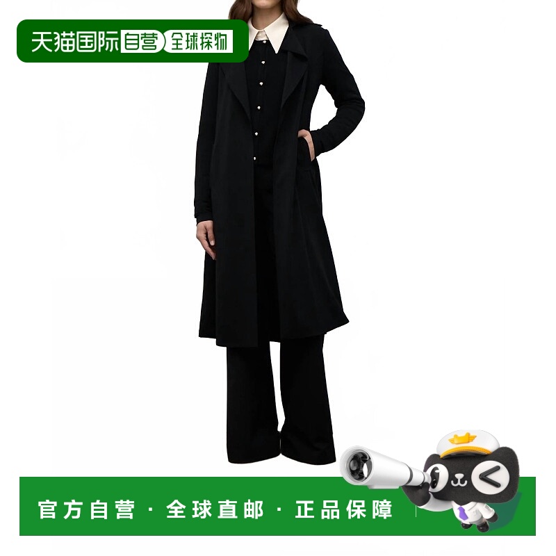 自营iris setlakweMatte Jersey Trench Coat In Black - black