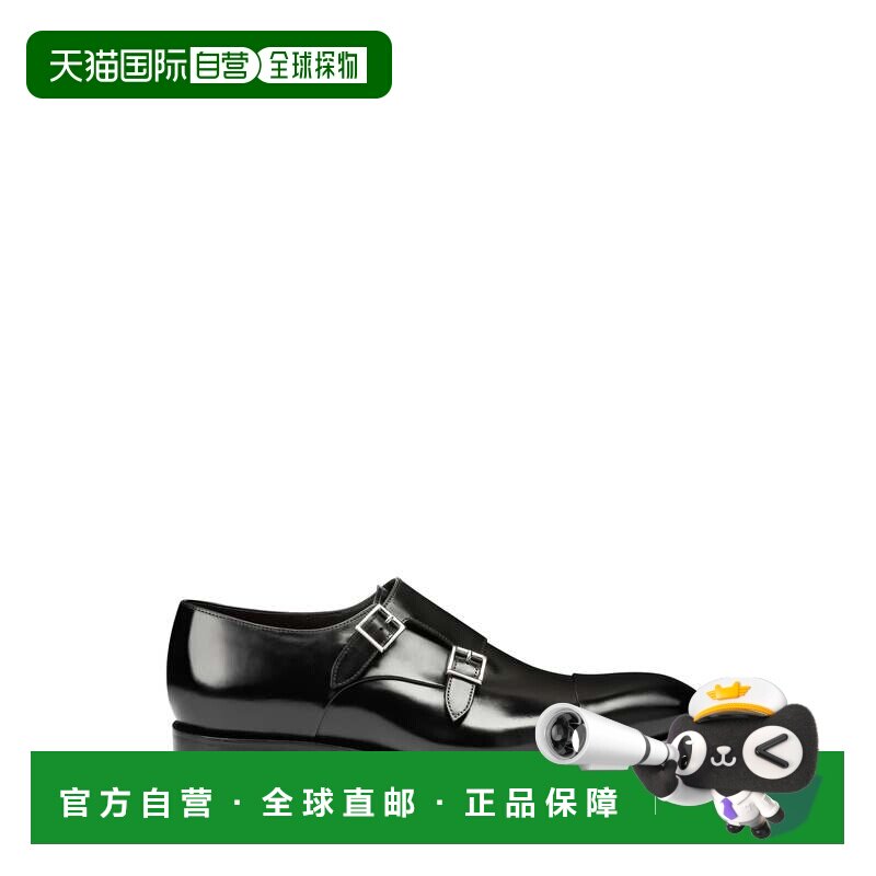 自营santoni双扣固特异古董鞋-灰色 美国奥莱直发男鞋休闲鞋皮鞋