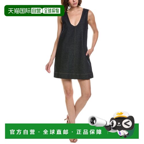 自营FRAME Denim The Form迷你连衣裙-灰色 美国奥莱直发