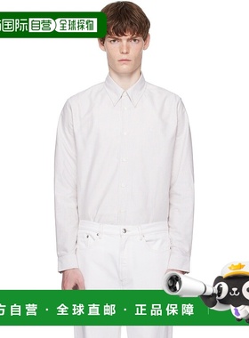 1h可退 香港直邮潮奢 A.P.C. 男士 灰白色 & 米色 Greg 衬衫 COGU