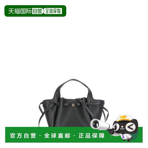 自营tory burch黑色织纹皮革可拆卸肩带肩包-黑色 美国奥莱直发